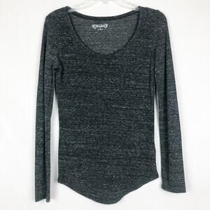 Mudd Space-Dye Long Sleeve Top Size Small